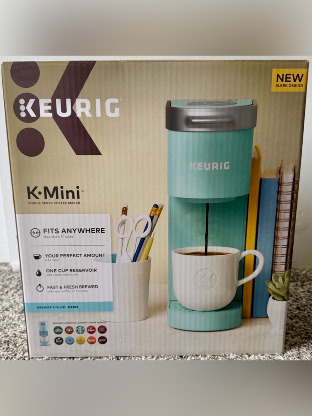 Keurig K-Mini Single Serve Coffee Maker in Aqua 🆕